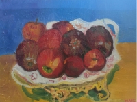 Pommes sur un plat